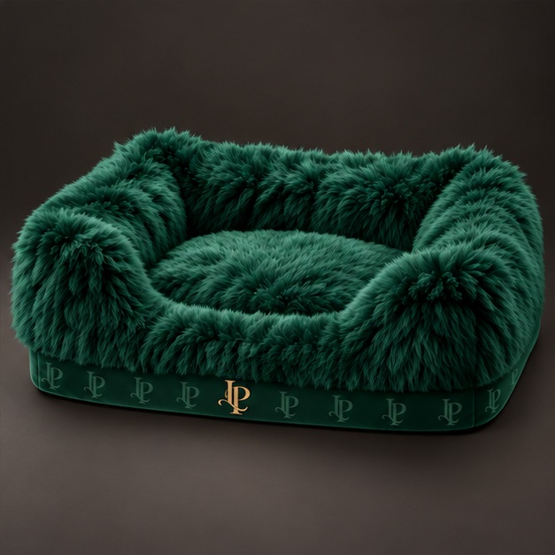 Cloud bolster in emerald plush