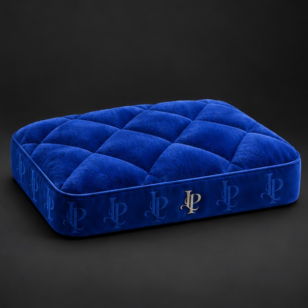 Loft cushion in cobalt plush