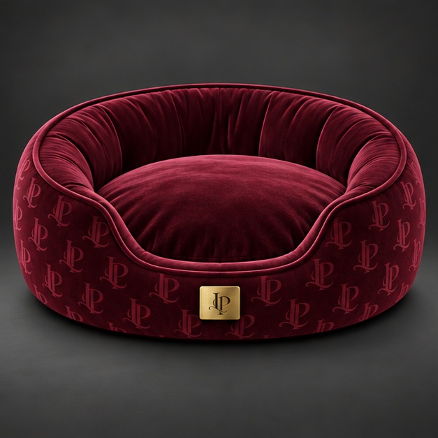 Club nest in burgundy velvet