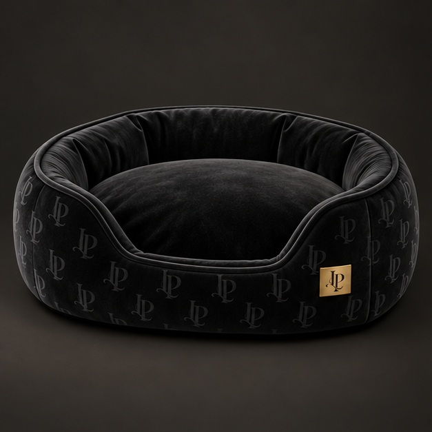 Nocturne bolster in black velvet